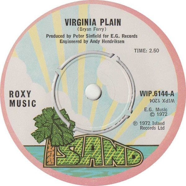 Roxy Music - Virginia Plain (7&quot;, Single) (Very Good Plus (VG+))