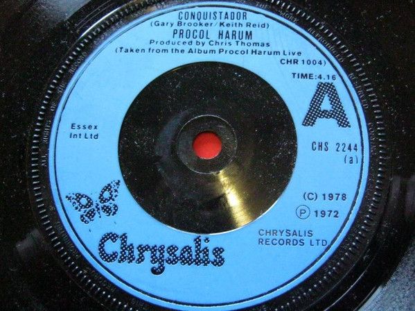 Procol Harum - Conquistador (Live) (7&quot;, Single) (Near Mint (NM or M-))