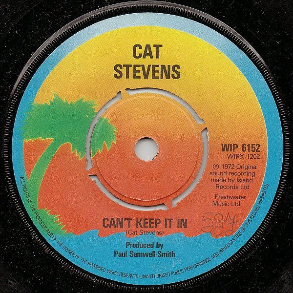 Cat Stevens - Can&#39;t Keep It In (7&quot;, RE) (Very Good Plus (VG+))
