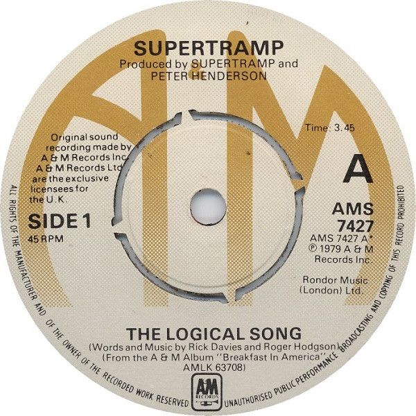 Supertramp - The Logical Song (7&quot;, Single, 4-P) (Good Plus (G+))