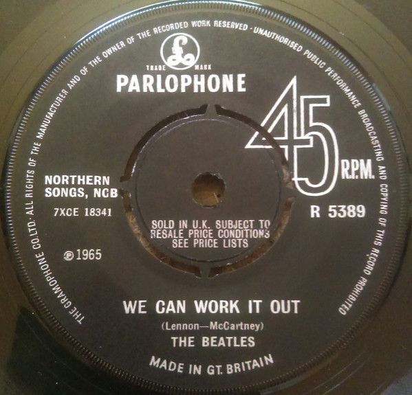 The Beatles - We Can Work It Out / Day Tripper (7&quot;, Single, Cro) (Very Good (VG))