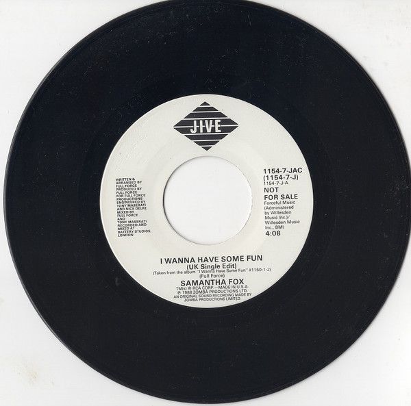 Samantha Fox - I Wanna Have Some Fun (7&quot;, Promo) (Very Good Plus (VG+))
