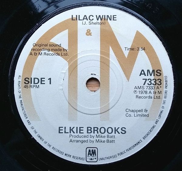 Elkie Brooks - Lilac Wine (7&quot;, Single, Mel) (Very Good Plus (VG+))