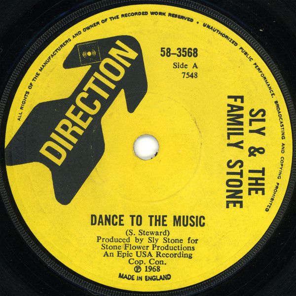 Sly &amp; The Family Stone - Dance To The Music  (7&quot;, Single, Sol) (Near Mint (NM or M-))