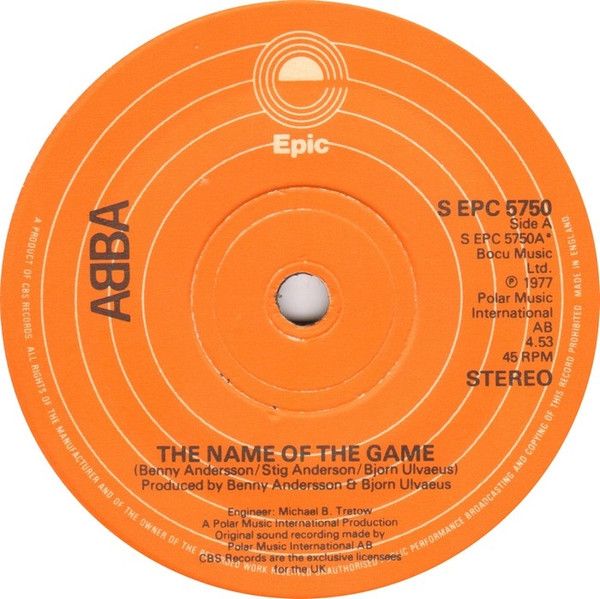 ABBA - The Name Of The Game (7&quot;, Single) (Very Good Plus (VG+))