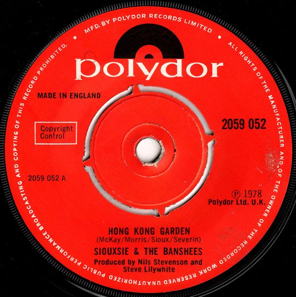 Siouxsie &amp; The Banshees - Hong Kong Garden (7&quot;, Single, Red) (Good Plus (G+))