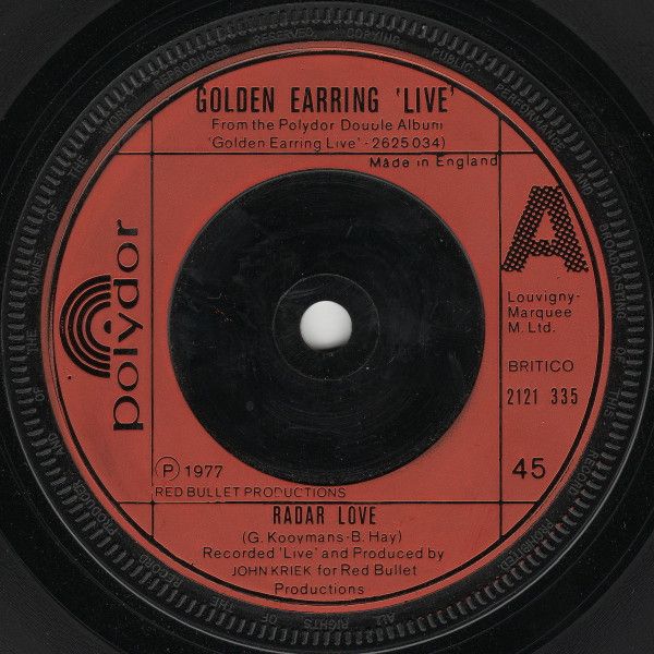 Golden Earring &#39;Live&#39;* - Radar Love (7&quot;, Single) (Near Mint (NM or M-))
