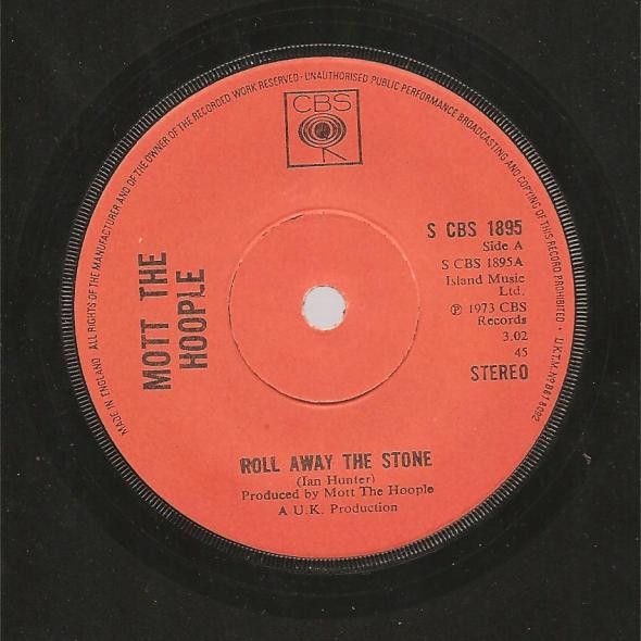 Mott The Hoople - Roll Away The Stone (7&quot;, Single, Sol) (Good Plus (G+))