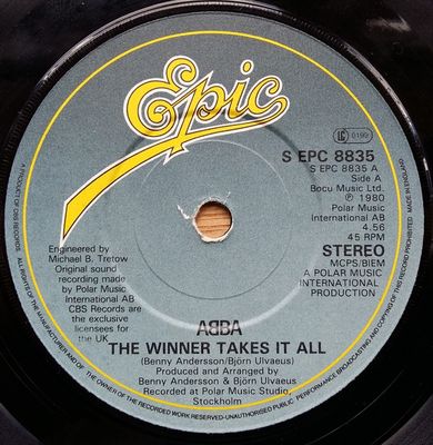 ABBA - The Winner Takes It All (7&quot;, Single, Sol) (Near Mint (NM or M-))