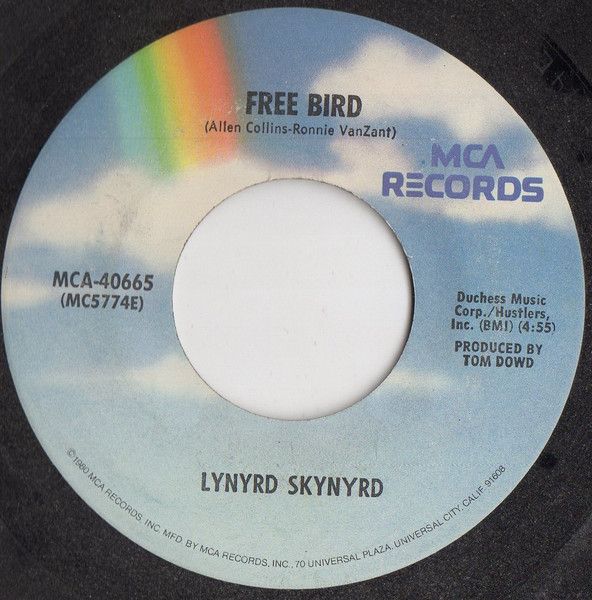 Lynyrd Skynyrd - Free Bird (7&quot;, Single, RE, Pin) (Very Good Plus (VG+))