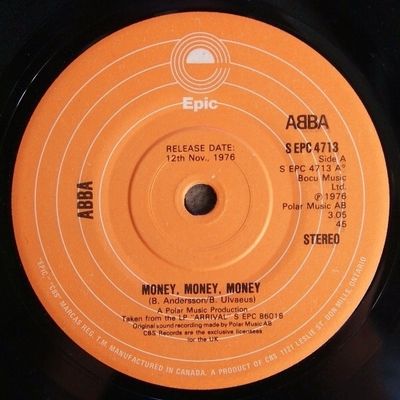 ABBA - Money, Money, Money (7&quot;, Single, Promo) (Very Good Plus (VG+))
