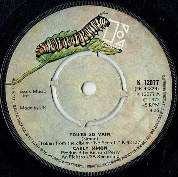 Carly Simon - You&#39;re So Vain (7&quot;, Kno) (Very Good Plus (VG+))
