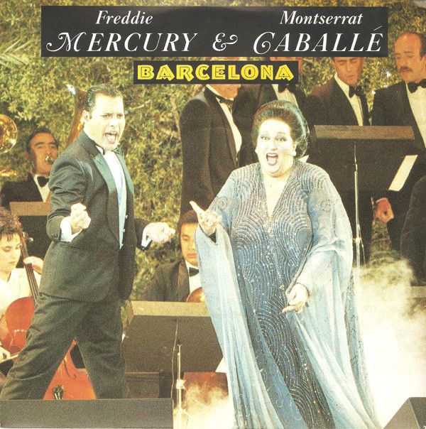 Freddie Mercury &amp; Montserrat Caballé - Barcelona (7&quot;, Single) (Near Mint (NM or M-))