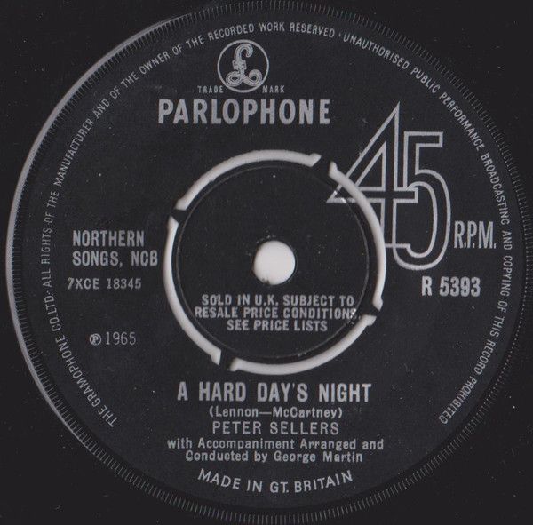 Peter Sellers - A Hard Day&#39;s Night (7&quot;, Single) (Very Good Plus (VG+))