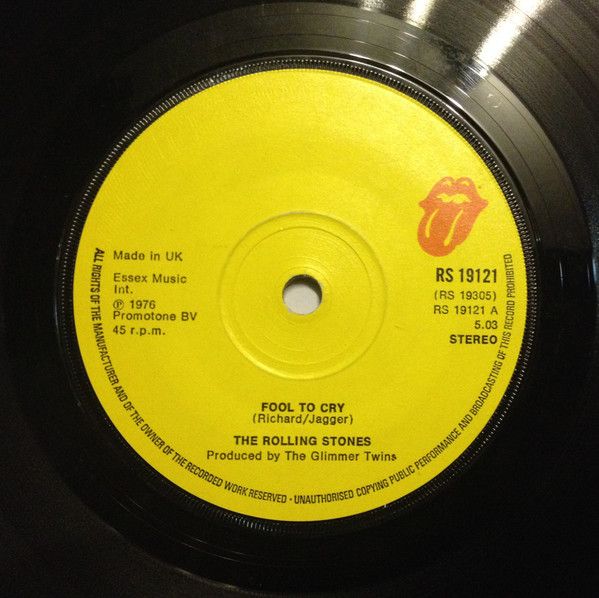 The Rolling Stones - Fool To Cry (7&quot;, Single) (Very Good (VG))
