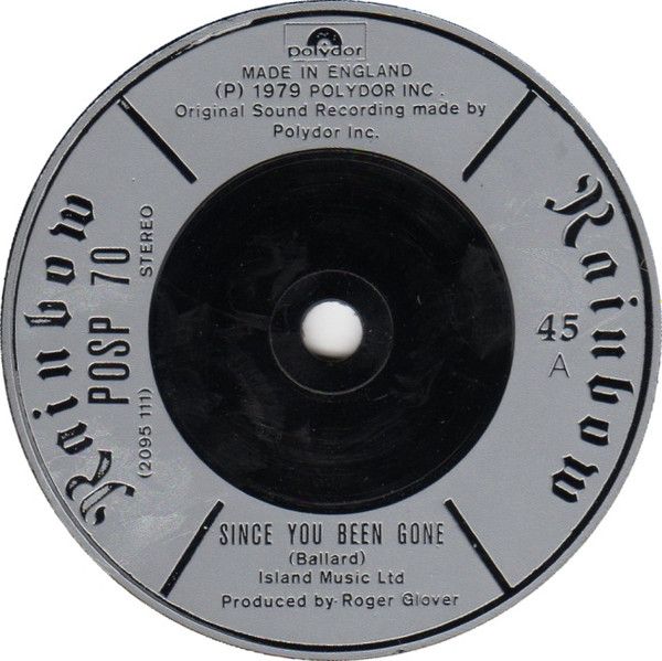 Rainbow - Since You Been Gone (7", Single, Sil) (Very Good Plus (VG+))
