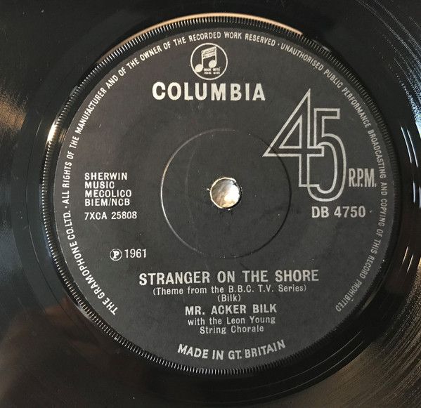 Acker Bilk With The Leon Young String Chorale - Stranger On The Shore (7", Single, Sol) (Very Good Plus (VG+))