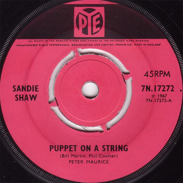 Sandie Shaw - Puppet On A String (7", Single, Kno) (Very Good (VG))