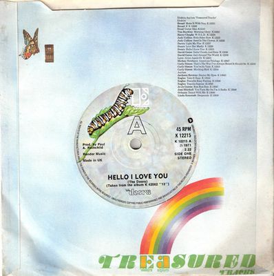 The Doors - Hello, I Love You (7", Single) (Near Mint (NM or M-))