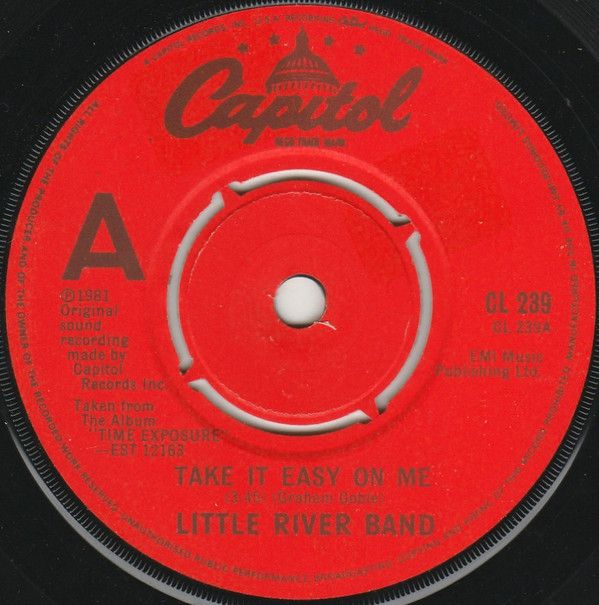 Little River Band - Take It Easy On Me (7") (Very Good (VG))