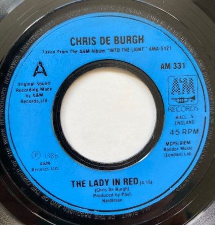Chris de Burgh - The Lady In Red (7", Lar) (Very Good Plus (VG+))