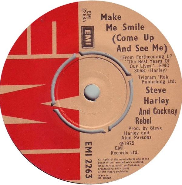 Steve Harley &amp; Cockney Rebel - Make Me Smile (Come Up And See Me) (7", Single) (Very Good Plus (VG+))