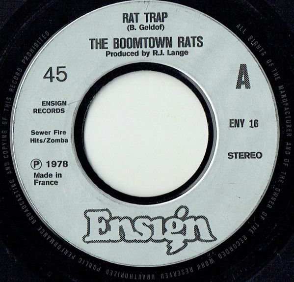 The Boomtown Rats - Rat Trap (7", Single, Sil) (Near Mint (NM or M-))