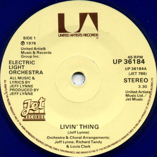 Electric Light Orchestra - Livin' Thing (7", Single, Blu) (Near Mint (NM or M-))