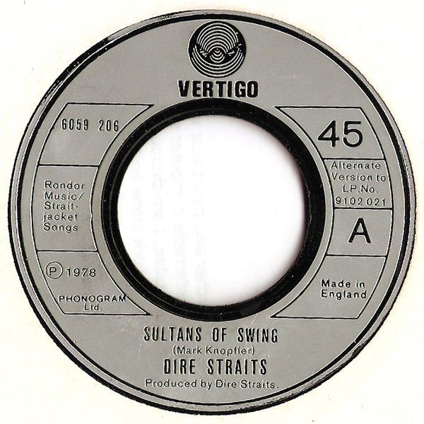 Dire Straits - Sultans Of Swing (7", Single, Sil) (Very Good Plus (VG+))