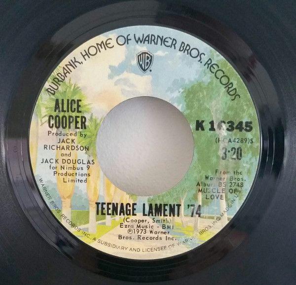 Alice Cooper - Teenage Lament '74 (7", Single, Jukebox, Sty) (Very Good Plus (VG+))