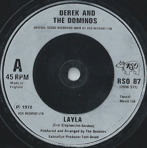 Derek &amp; The Dominos / Eric Clapton - Layla / Wonderful Tonight (Live) (7", Single) (Near Mint (NM or M-))