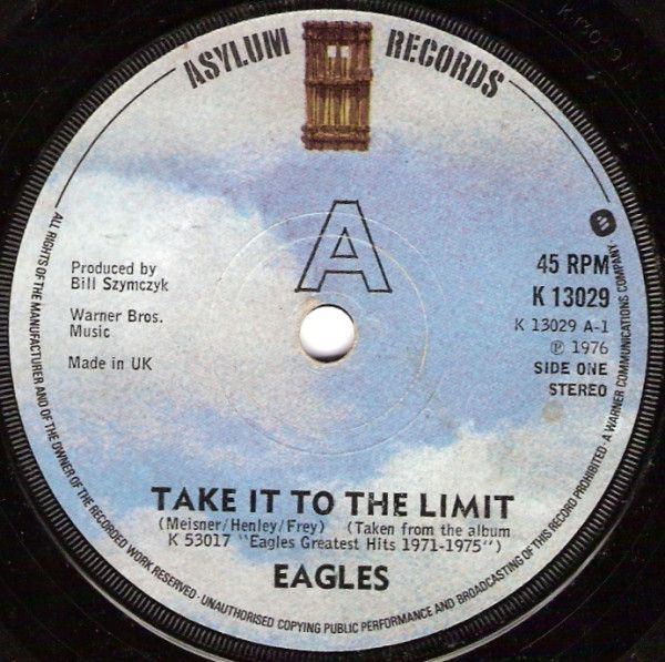 Eagles - Take It To The Limit / Best Of My Love (7", Single, Sol) (Very Good Plus (VG+))