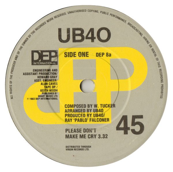 UB40 - Please Don't Make Me Cry (7", Single, Yel) (Very Good Plus (VG+))