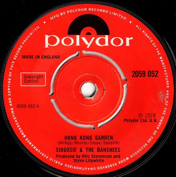 Siouxsie &amp; The Banshees - Hong Kong Garden (7", Single, Red) (Near Mint (NM or M-))