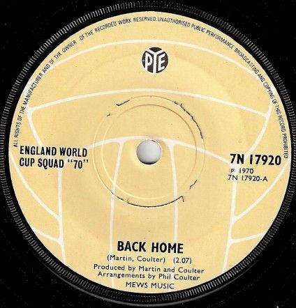 England World Cup Squad "70" - Back Home (7", Single, Sol) (Good Plus (G+))