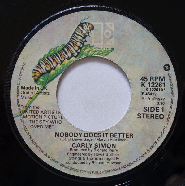 Carly Simon - Nobody Does It Better (7", Single, Lar) (Very Good Plus (VG+))