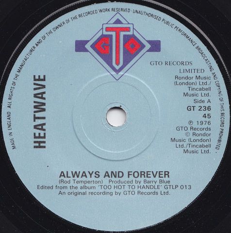 Heatwave - Always And Forever (7", Single) (Very Good Plus (VG+))