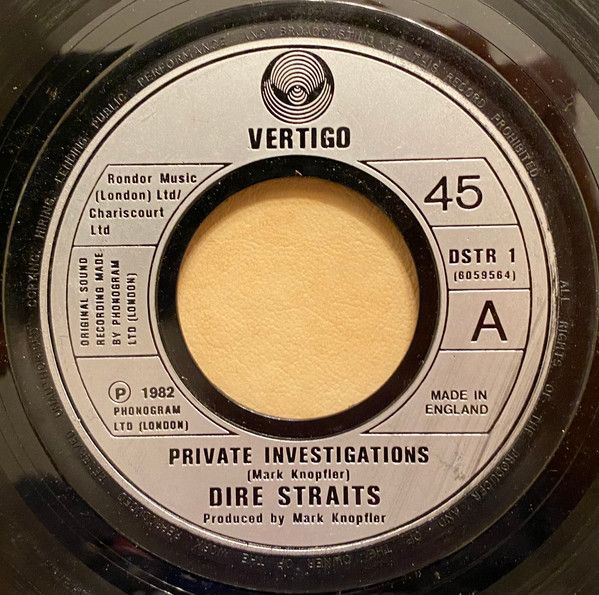 Dire Straits - Private Investigations (7", Single, Sil) (Near Mint (NM or M-))