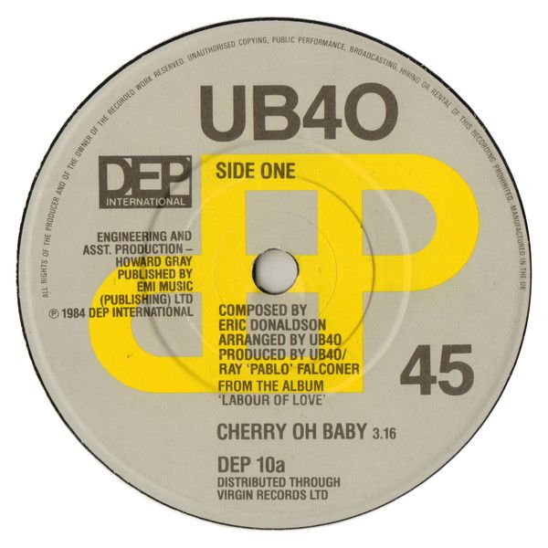UB40 - Cherry Oh Baby (7", Single) (Near Mint (NM or M-))