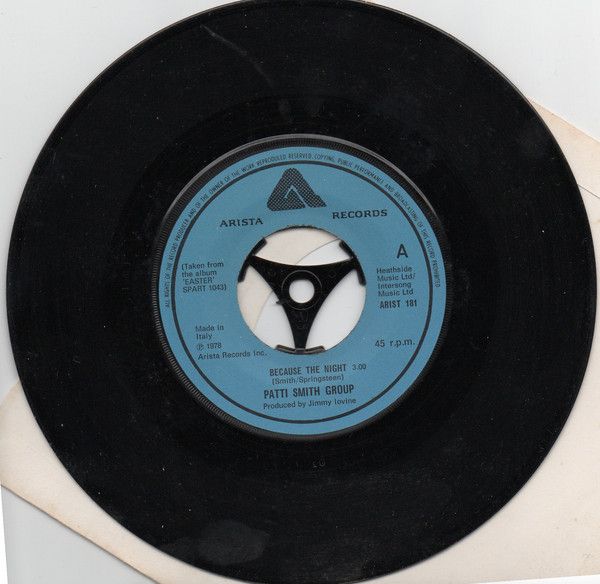 Patti Smith Group - Because The Night / God Speed (7", Single, Ita) (Near Mint (NM or M-))