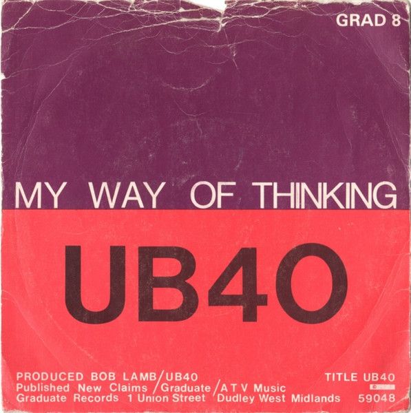 UB40 - My Way Of Thinking / I Think Its Going To Rain Today (7", Single) (Near Mint (NM or M-))