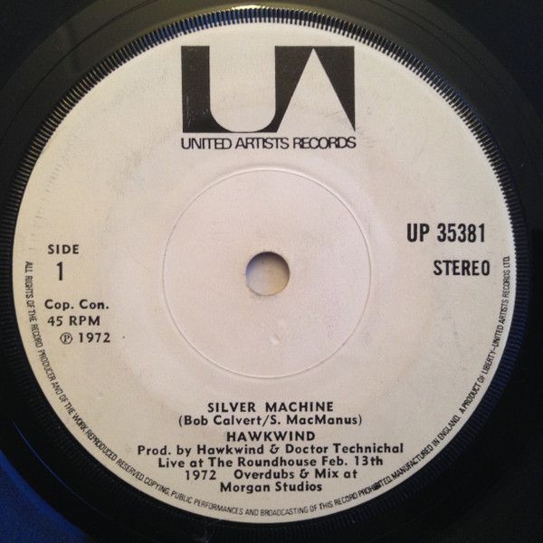 Hawkwind - Silver Machine / Seven By Seven (7", Single, Sol) (Very Good Plus (VG+))