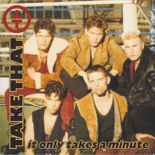 Take That - It Only Takes A Minute (7", Single, M/Print, Sil) (Near Mint (NM or M-))
