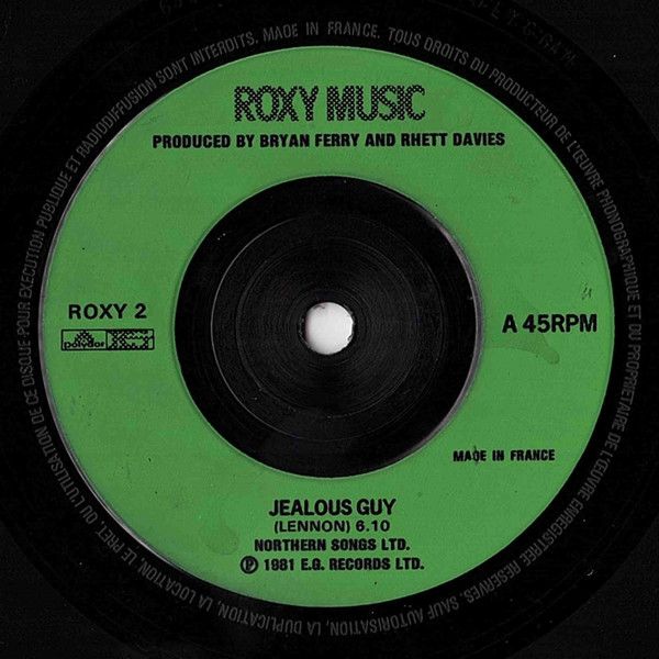 Roxy Music - Jealous Guy (7", Single, Sol) (Near Mint (NM or M-))