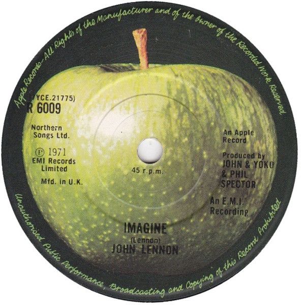 John Lennon - Imagine (7", Single, Sol) (Near Mint (NM or M-))