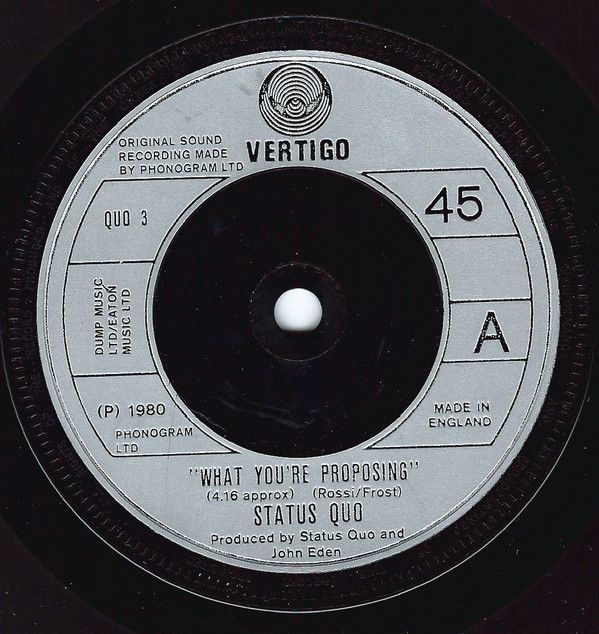 Status Quo - What You're Proposing (7", Single, Com) (Near Mint (NM or M-))