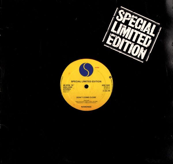 Ramones - Don't Come Close / I Don't Want You (12", Single, Ltd, Red) (Very Good Plus (VG+))