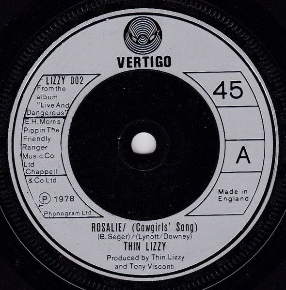 Thin Lizzy - Rosalie/ (Cowgirls' Song)  (7", Single, Com) (Very Good Plus (VG+))