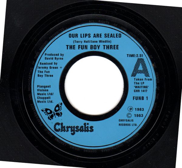 Fun Boy Three - Our Lips Are Sealed (7", Single, Blu) (Near Mint (NM or M-))