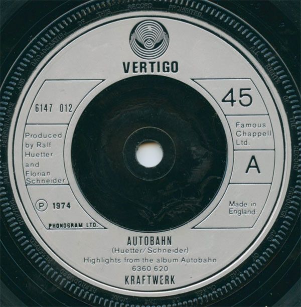 Kraftwerk - Autobahn (7", Single, Inj) (Near Mint (NM or M-))